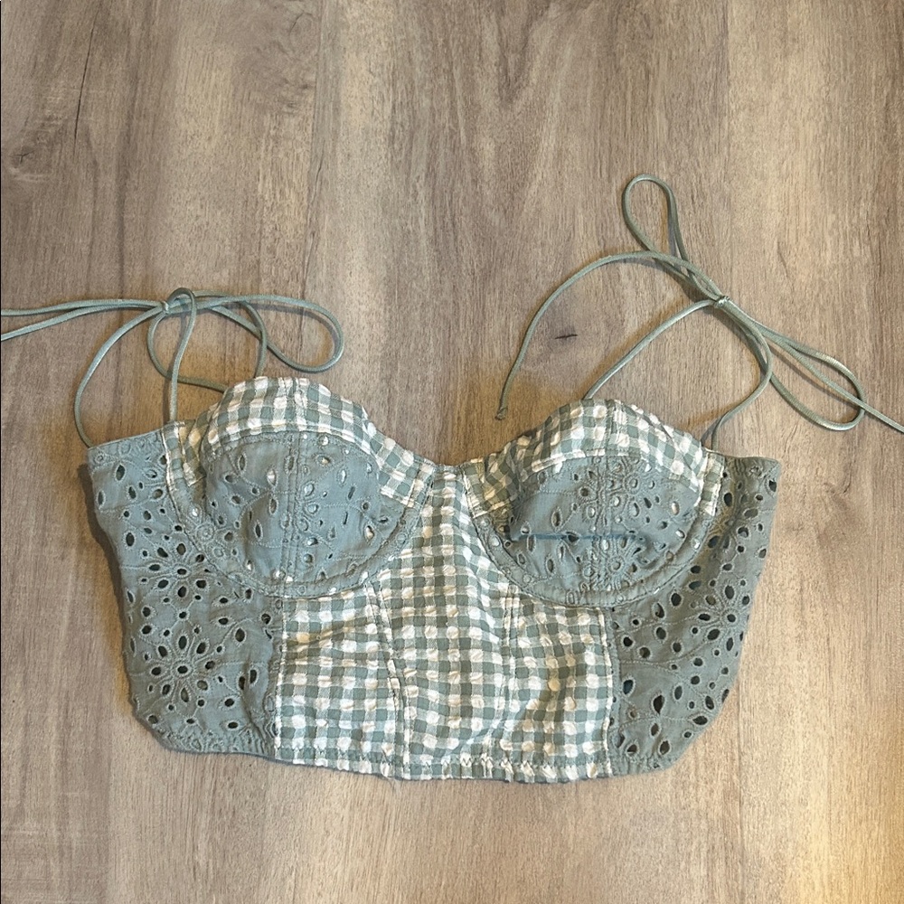 Urban Outfitters Blue Eyelet Camisole